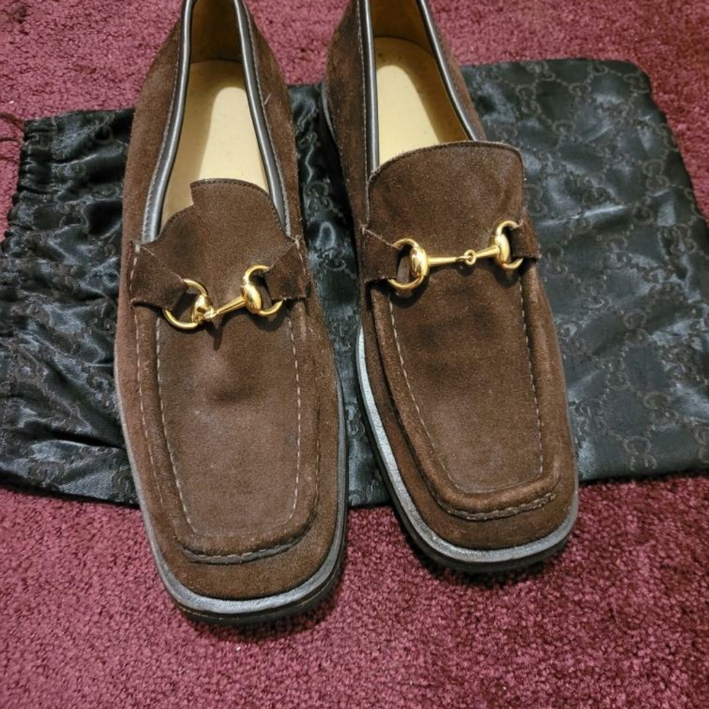 Suede Gucci shoes